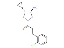 (3R*,4S*)-1-[3-(2-chlorophenyl)propanoyl]-4-cyclopropyl-3-pyrrolidinamine