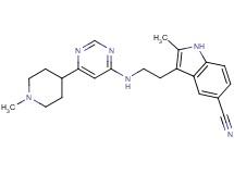 2-methyl-3-(2-{[6-(1-methylpiperidin-4-yl)pyrimidin-4-yl]amino}ethyl)-1H-indole-5-carbonitrile
