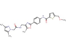 N-{4-[4-({[(3,5-dimethyl-1H-pyrazol-1-yl)acetyl]amino}methyl)-5-methyl-1,3-oxazol-2-yl]phenyl}-5-(methoxymethyl)-2-thiophenecarboxamide