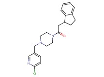 1-[(6-chloro-3-pyridinyl)methyl]-4-(2,3-dihydro-1H-inden-1-ylacetyl)piperazine