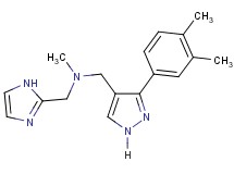 1-[3-(3,4-dimethylphenyl)-1H-pyrazol-4-yl]-N-(1H-imidazol-2-ylmethyl)-N-methylmethanamine