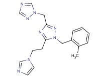 5-[2-(1H-imidazol-1-yl)ethyl]-1-(2-methylbenzyl)-3-(1H-1,2,4-triazol-1-ylmethyl)-1H-1,2,4-triazole