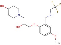 1-[2-hydroxy-3-(4-methoxy-2-{[(2,2,2-trifluoroethyl)amino]methyl}phenoxy)propyl]-4-piperidinol