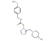 2-{5-[(4-methyl-1-piperidinyl)methyl]-1H-tetrazol-1-yl}-N-[4-(methylthio)benzyl]acetamide