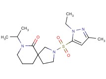 2-[(1-ethyl-3-methyl-1H-pyrazol-5-yl)sulfonyl]-7-isopropyl-2,7-diazaspiro[4.5]decan-6-one