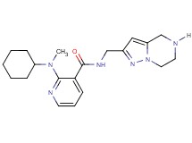 2-[cyclohexyl(methyl)amino]-N-(4,5,6,7-tetrahydropyrazolo[1,5-a]pyrazin-2-ylmethyl)nicotinamide dihydrochloride