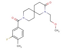 9-(3-fluoro-4-methylbenzoyl)-2-(2-methoxyethyl)-2,9-diazaspiro[5.5]undecan-3-one