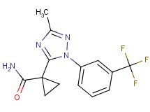 1-{3-methyl-1-[3-(trifluoromethyl)phenyl]-1H-1,2,4-triazol-5-yl}cyclopropanecarboxamide