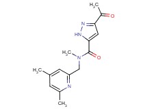 3-acetyl-N-[(4,6-dimethylpyridin-2-yl)methyl]-N-methyl-1H-pyrazole-5-carboxamide