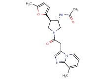 N-{(3S*,4R*)-4-(5-methyl-2-furyl)-1-[(8-methylimidazo[1,2-a]pyridin-3-yl)acetyl]pyrrolidin-3-yl}acetamide