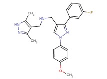 1-(3,5-dimethyl-1H-pyrazol-4-yl)-N-{[3-(3-fluorophenyl)-1-(4-methoxyphenyl)-1H-pyrazol-4-yl]methyl}methanamine