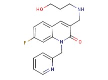 7-fluoro-3-{[(3-hydroxypropyl)amino]methyl}-1-(2-pyridinylmethyl)-2(1H)-quinolinone