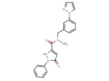N-methyl-5-oxo-1-phenyl-N-[3-(1H-pyrazol-1-yl)benzyl]-2,5-dihydro-1H-pyrazole-3-carboxamide