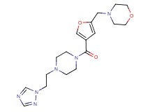 4-{[4-({4-[2-(1H-1,2,4-triazol-1-yl)ethyl]-1-piperazinyl}carbonyl)-2-furyl]methyl}morpholine