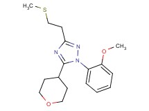 1-(2-methoxyphenyl)-3-[2-(methylthio)ethyl]-5-(tetrahydro-2H-pyran-4-yl)-1H-1,2,4-triazole