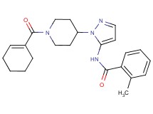 N-{1-[1-(1-cyclohexen-1-ylcarbonyl)-4-piperidinyl]-1H-pyrazol-5-yl}-2-methylbenzamide