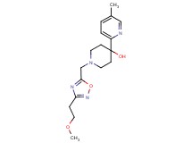 1-{[3-(2-methoxyethyl)-1,2,4-oxadiazol-5-yl]methyl}-4-(5-methylpyridin-2-yl)piperidin-4-ol