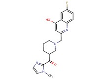 {1-[(6-fluoro-4-hydroxyquinolin-2-yl)methyl]piperidin-3-yl}(1-methyl-1H-imidazol-2-yl)methanone
