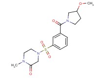 4-({3-[(3-methoxypyrrolidin-1-yl)carbonyl]phenyl}sulfonyl)-1-methylpiperazin-2-one