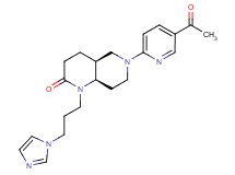 (4aS*,8aR*)-6-(5-acetylpyridin-2-yl)-1-[3-(1H-imidazol-1-yl)propyl]octahydro-1,6-naphthyridin-2(1H)-one