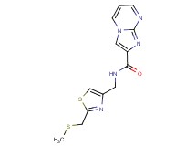 N-({2-[(methylthio)methyl]-1,3-thiazol-4-yl}methyl)imidazo[1,2-a]pyrimidine-2-carboxamide