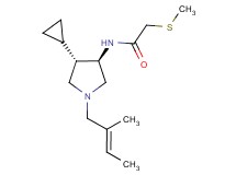 N-{rel-(3R,4S)-4-cyclopropyl-1-[(2E)-2-methyl-2-buten-1-yl]-3-pyrrolidinyl}-2-(methylthio)acetamide hydrochloride