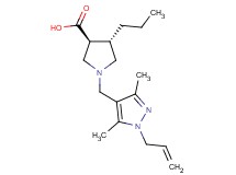 (3S*,4S*)-1-[(1-allyl-3,5-dimethyl-1H-pyrazol-4-yl)methyl]-4-propyl-3-pyrrolidinecarboxylic acid