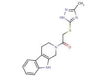 2-{[(3-methyl-1H-1,2,4-triazol-5-yl)thio]acetyl}-2,3,4,9-tetrahydro-1H-beta-carboline