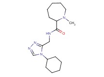 N-[(4-cyclohexyl-4H-1,2,4-triazol-3-yl)methyl]-1-methyl-2-azepanecarboxamide