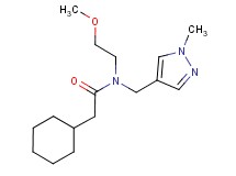 2-cyclohexyl-N-(2-methoxyethyl)-N-[(1-methyl-1H-pyrazol-4-yl)methyl]acetamide