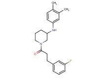 N-(3,4-dimethylphenyl)-1-[3-(3-fluorophenyl)propanoyl]-3-piperidinamine