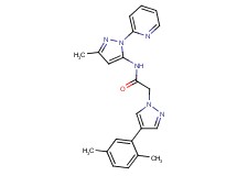 2-[4-(2,5-dimethylphenyl)-1H-pyrazol-1-yl]-N-(3-methyl-1-pyridin-2-yl-1H-pyrazol-5-yl)acetamide