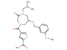 4-[(5-acetyl-3-thienyl)carbonyl]-1-isobutyl-6-[(3-methoxybenzyl)oxy]-1,4-diazepan-2-one