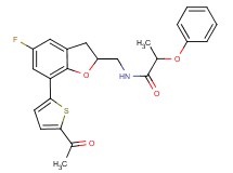 N-{[7-(5-acetyl-2-thienyl)-5-fluoro-2,3-dihydro-1-benzofuran-2-yl]methyl}-2-phenoxypropanamide