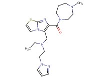N-ethyl-N-({6-[(4-methyl-1,4-diazepan-1-yl)carbonyl]imidazo[2,1-b][1,3]thiazol-5-yl}methyl)-2-(1H-pyrazol-1-yl)ethanamine