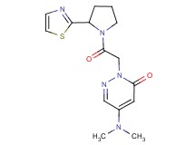 5-(dimethylamino)-2-{2-oxo-2-[2-(1,3-thiazol-2-yl)-1-pyrrolidinyl]ethyl}-3(2H)-pyridazinone