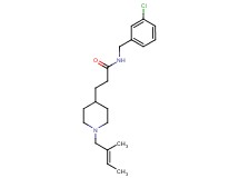 N-(3-chlorobenzyl)-3-{1-[(2E)-2-methyl-2-buten-1-yl]-4-piperidinyl}propanamide