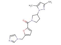 1-{1-[5-(1H-imidazol-1-ylmethyl)-2-furoyl]-3-pyrrolidinyl}-3,5-dimethyl-1H-pyrazole