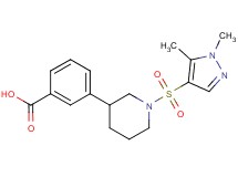 3-{1-[(1,5-dimethyl-1H-pyrazol-4-yl)sulfonyl]piperidin-3-yl}benzoic acid