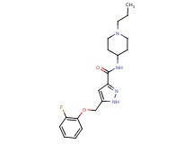 5-[(2-fluorophenoxy)methyl]-N-(1-propylpiperidin-4-yl)-1H-pyrazole-3-carboxamide