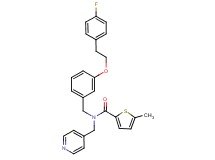 N-{3-[2-(4-fluorophenyl)ethoxy]benzyl}-5-methyl-N-(4-pyridinylmethyl)-2-thiophenecarboxamide