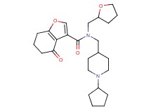 N-[(1-cyclopentyl-4-piperidinyl)methyl]-4-oxo-N-(tetrahydro-2-furanylmethyl)-4,5,6,7-tetrahydro-1-benzofuran-3-carboxamide