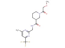 1-(methoxyacetyl)-N-{[4-methyl-6-(trifluoromethyl)-2-pyrimidinyl]methyl}-3-piperidinecarboxamide