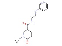 1-cyclopropyl-6-oxo-N-[2-(3-pyridinylamino)ethyl]-3-piperidinecarboxamide