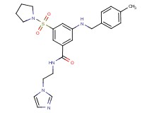 N-[2-(1H-imidazol-1-yl)ethyl]-3-[(4-methylbenzyl)amino]-5-(1-pyrrolidinylsulfonyl)benzamide