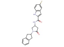 N-[1-(2,3-dihydro-1H-inden-2-yl)-5-oxopyrrolidin-3-yl]-5-fluoro-1H-indole-2-carboxamide