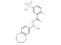 5-(aminosulfonyl)-N-[1-(3,4-dihydro-2H-1,5-benzodioxepin-7-yl)ethyl]-2-fluorobenzamide