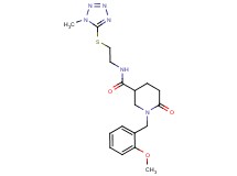 1-(2-methoxybenzyl)-N-{2-[(1-methyl-1H-tetrazol-5-yl)thio]ethyl}-6-oxo-3-piperidinecarboxamide