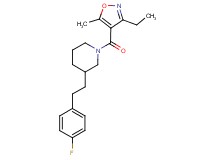 1-[(3-ethyl-5-methyl-4-isoxazolyl)carbonyl]-3-[2-(4-fluorophenyl)ethyl]piperidine