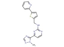 4-(1-methyl-1H-1,2,4-triazol-5-yl)-N-[(5-pyridin-2-yl-2-thienyl)methyl]pyrimidin-2-amine